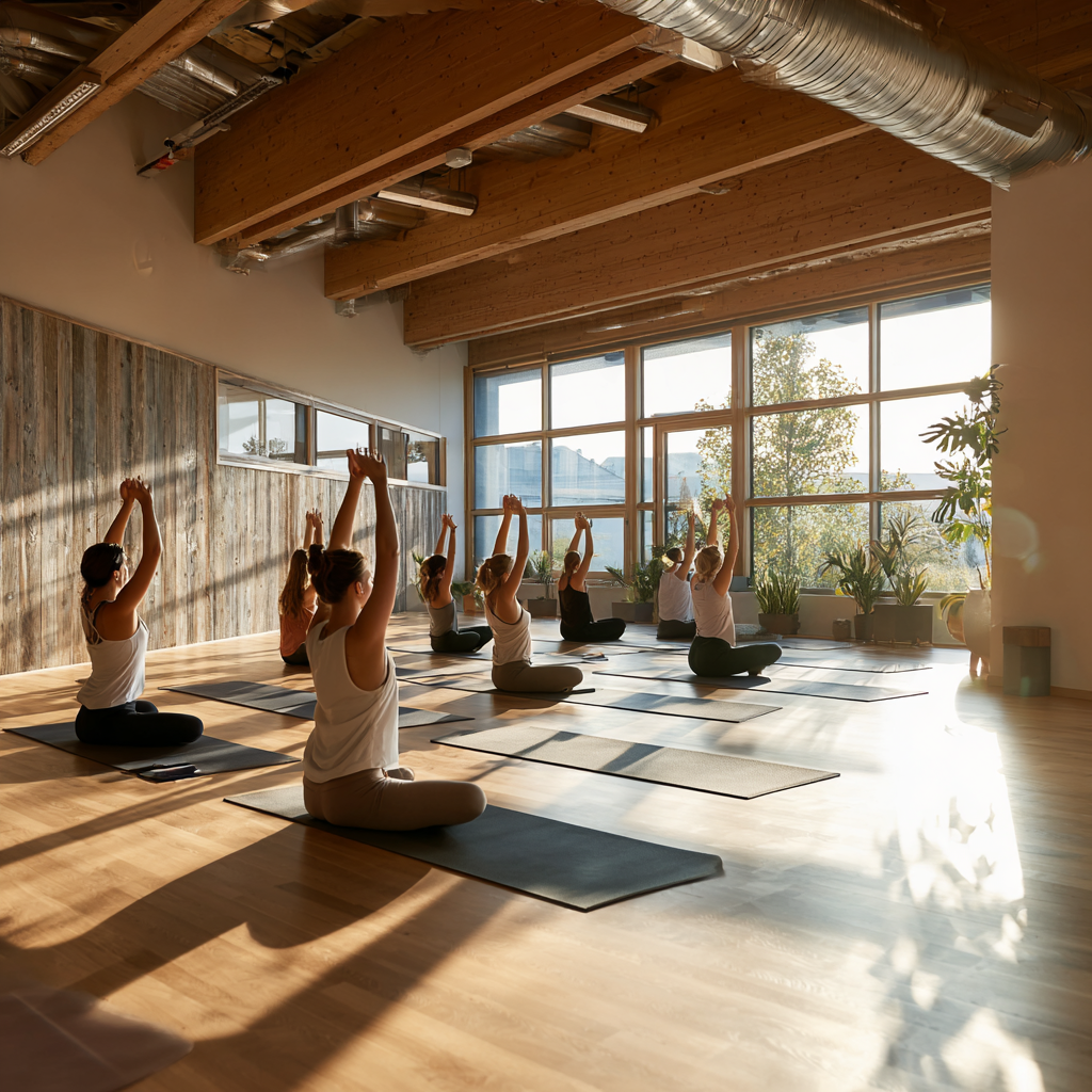 Йога практика в спокойна обстановка